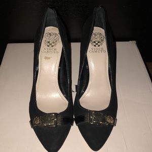 Black Heel W/ a gold strap Price is Negotiable